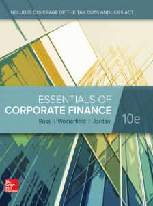 Essentials of Corporate Finance 10e