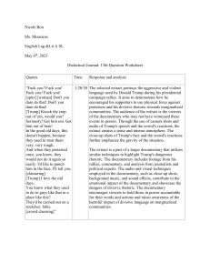 Nicole Dialectical Journal- 13th Question Worksheet