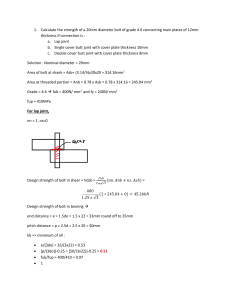 Bolted connections numericals