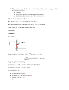 Bolt Strength Calculation Example: Grade 4.6, 20mm Diameter