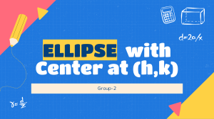 Ellipse with center at (h,k)