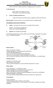 Science 1206 Unit 2  Weather Dynamics Worksheet 11  Seasons and the Angle of the Sun - PDF Free Download