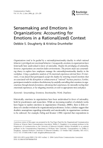 Sensemaking and Emotions