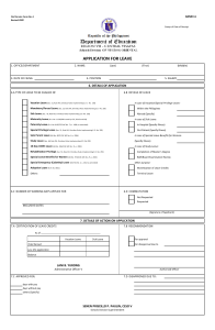 Application for Leave Form - Civil Service Form No. 6