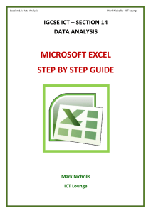Data Analysis By MS Excel 
