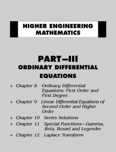 Ordinary Differential Equations Textbook