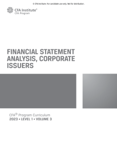 CFA Financial statement analysis, corporate issuers