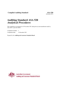ASA 520 Analytical Procedures 2021