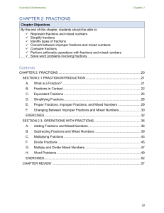 Fractions: Chapter 2 - Essential Mathematics