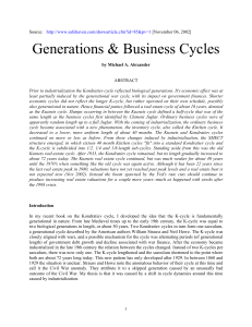 Alexander, M 2002 Generations & Business Cycles 22 p 