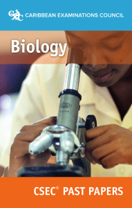 CSEC Biology Past Papers 2005-2016