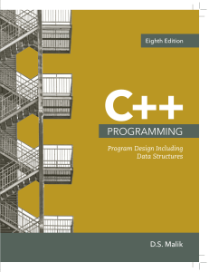 Program Design including Data Structures