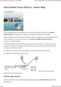 Cisco Packet Tracer Dial Up - Jesin's Blog