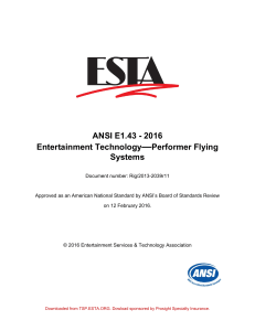 ANSI E1-43--2016 PerformerFlyingSystems