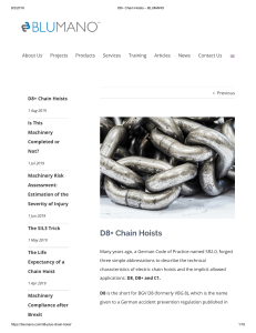 D8+ Chain Hoists – BLUMANO