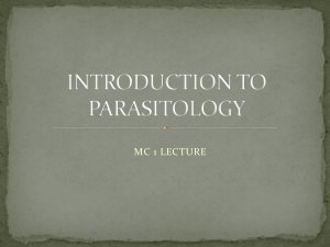 MC 1 - Intro to Parasitology