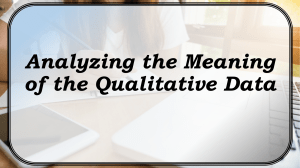 Analyzing the Meaningf of the Qualitative Data Pr1