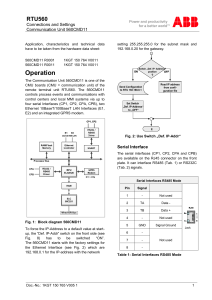 ABB RTU560 PINOUT