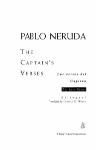 Pablo Neruda - The Captains Verses Love Poems