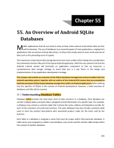 Android SQLite Databases