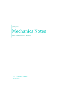 Mechanics-Notes