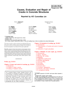 ACI 224.1R 1993 Causes, Evaluation and Repair of Cracks in Concrete Structures