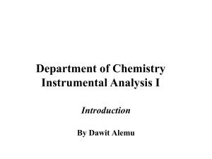 Instrumental Analysis I(1)