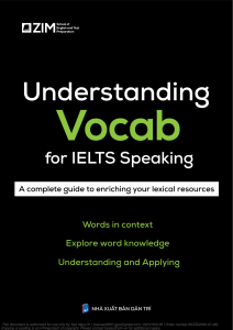 Understand Vocab for IELTS Speaking