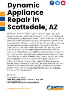Samsung refrigerator repair in Scottsdale - Dynamic Appliance Repair
