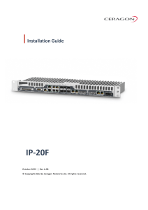 Ceragon IP-20F Installation Guide Rev A.08