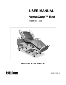 Hill-Rom VersaCare - User manual