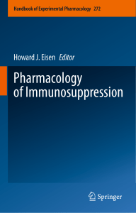 Pharmacology of Immunosuppression (Howard J. Eisen)