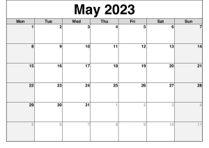 May 2023 Calendar Monday Start (1)