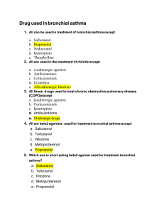 Drug used in bronchial asthma (2)