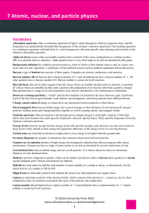 Atomic, Nuclear, Particle Physics Vocabulary & Concepts