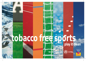 Tobacco Free Sports: WHO Brochure