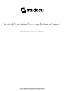 industrial organizational psychology chapter1