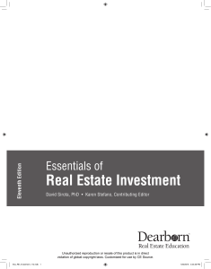 Essentials of RE Investment 11e