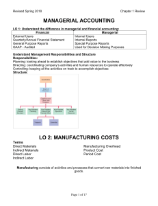 Managerial Accounting Review: Costs, Statements, and More