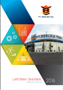 Annual Report 2016 PT Berlina Tbk