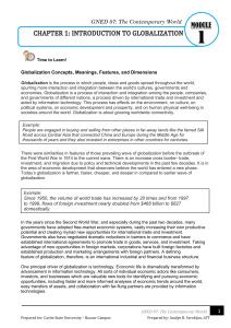 GNED07 Module-1 Globalization