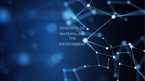 DIVERSITY OF MATERIALS IN THE ENVIRONMENT (SOLUTIONS)