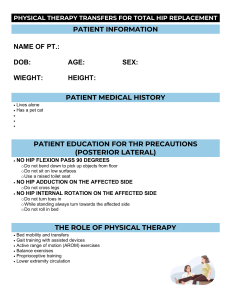 Physical Therapy - THR Transfers