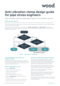 Anti-vibration clamp design guide for pipe stress engineers