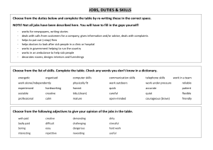 Clase 8 - PROMPTS Jobs duties & skills