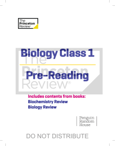 MCAT Biology Class1 PreReading 04292021