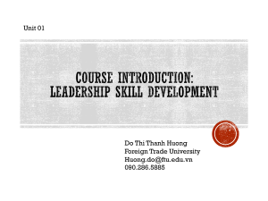 Leadership skill development