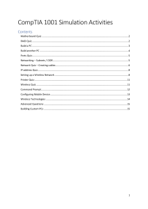 Simulation activities 1101