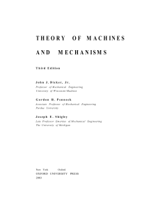 THEORY OF MACHINES AND MECHANISMS Third