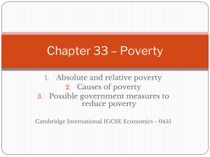 Cambridge International IGCSE Economics 0455 - Chapter 33 - Poverty